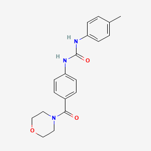 molecular formula C19H21N3O3 B5554078 N-(4-methylphenyl)-N'-[4-(4-morpholinylcarbonyl)phenyl]urea 