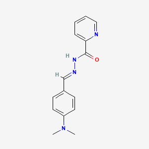molecular formula C15H16N4O B5554085 N'-[4-(dimethylamino)benzylidene]-2-pyridinecarbohydrazide 