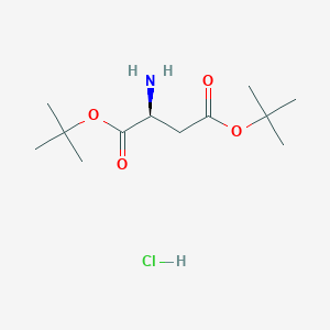 molecular formula C12H24ClNO4 B555411 L-Aspartic acid di-tert-butyl ester hydrochloride CAS No. 1791-13-5