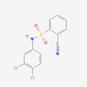 molecular formula C13H8Cl2N2O2S B5554119 2-氰基-N-(3,4-二氯苯基)苯磺酰胺 