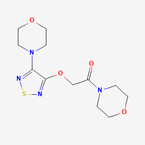 molecular formula C12H18N4O4S B5554126 4-[4-(2-morpholin-4-yl-2-oxoethoxy)-1,2,5-thiadiazol-3-yl]morpholine 