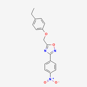 molecular formula C17H15N3O4 B5554136 5-[(4-ethylphenoxy)methyl]-3-(4-nitrophenyl)-1,2,4-oxadiazole 