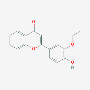 molecular formula C17H14O4 B5554169 2-(3-乙氧基-4-羟基苯基)-4H-色满-4-酮 
