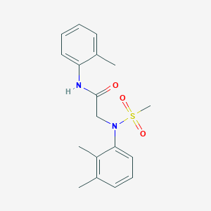 molecular formula C18H22N2O3S B5554176 N~2~-(2,3-dimethylphenyl)-N~1~-(2-methylphenyl)-N~2~-(methylsulfonyl)glycinamide 
