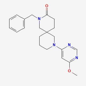 molecular formula C21H26N4O2 B5554183 2-苄基-8-(6-甲氧基-4-嘧啶基)-2,8-二氮杂螺[5.5]十一烷-3-酮 