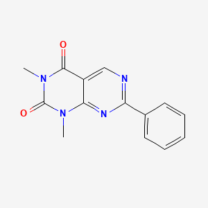 molecular formula C14H12N4O2 B5554218 1,3-dimethyl-7-phenylpyrimido[4,5-d]pyrimidine-2,4(1H,3H)-dione 