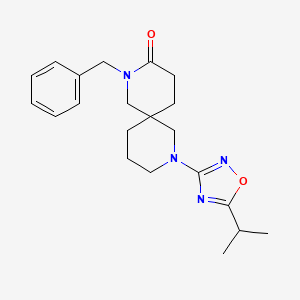 molecular formula C21H28N4O2 B5554249 2-benzyl-8-(5-isopropyl-1,2,4-oxadiazol-3-yl)-2,8-diazaspiro[5.5]undecan-3-one 