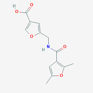 molecular formula C13H13NO5 B5554251 5-{[(2,5-dimethyl-3-furoyl)amino]methyl}-3-furoic acid 