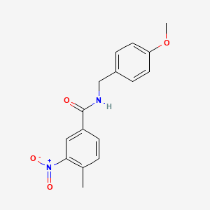 molecular formula C16H16N2O4 B5554254 N-(4-methoxybenzyl)-4-methyl-3-nitrobenzamide 