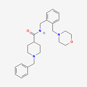 molecular formula C25H33N3O2 B5554261 1-苄基-N-[2-(4-吗啉甲基)苄基]-4-哌啶甲酰胺 