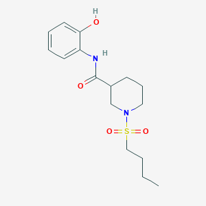 molecular formula C16H24N2O4S B5554287 1-(butylsulfonyl)-N-(2-hydroxyphenyl)-3-piperidinecarboxamide 