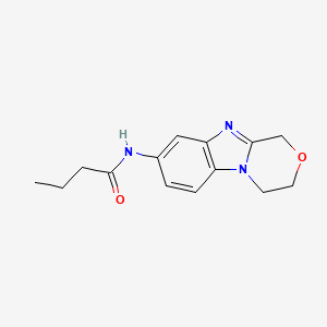 molecular formula C14H17N3O2 B5554301 N-(3,4-dihydro-1H-[1,4]oxazino[4,3-a]benzimidazol-8-yl)butanamide 