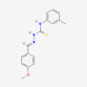 molecular formula C16H17N3OS B5554310 4-methoxybenzaldehyde N-(3-methylphenyl)thiosemicarbazone CAS No. 7701-03-3