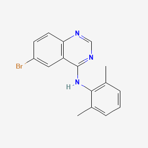 molecular formula C16H14BrN3 B5554343 6-溴-N-(2,6-二甲苯基)-4-喹唑啉胺 