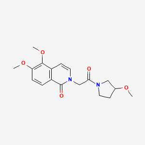molecular formula C18H22N2O5 B5554345 5,6-二甲氧基-2-[2-(3-甲氧基吡咯烷-1-基)-2-氧代乙基]异喹啉-1(2H)-酮 