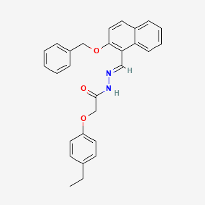 molecular formula C28H26N2O3 B5554391 N'-{[2-(苯甲氧基)-1-萘基]亚甲基}-2-(4-乙基苯氧基)乙酰肼 