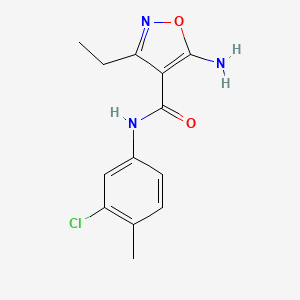 molecular formula C13H14ClN3O2 B5554421 5-氨基-N-(3-氯-4-甲基苯基)-3-乙基异恶唑-4-甲酰胺 CAS No. 632291-86-2