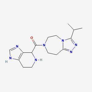 molecular formula C16H23N7O B5554438 3-isopropyl-7-(4,5,6,7-tetrahydro-1H-imidazo[4,5-c]pyridin-4-ylcarbonyl)-6,7,8,9-tetrahydro-5H-[1,2,4]triazolo[4,3-d][1,4]diazepine dihydrochloride 