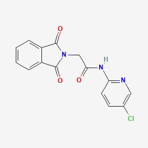 molecular formula C15H10ClN3O3 B5554451 N-(5-chloro-2-pyridinyl)-2-(1,3-dioxo-1,3-dihydro-2H-isoindol-2-yl)acetamide 