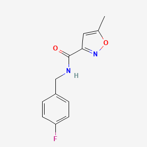 molecular formula C12H11FN2O2 B5554458 N-(4-fluorobenzyl)-5-methyl-3-isoxazolecarboxamide 