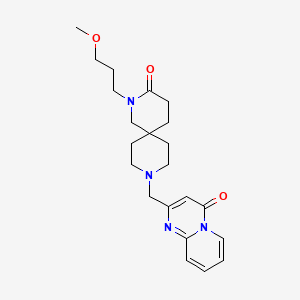 molecular formula C22H30N4O3 B5554474 2-(3-methoxypropyl)-9-[(4-oxo-4H-pyrido[1,2-a]pyrimidin-2-yl)methyl]-2,9-diazaspiro[5.5]undecan-3-one 