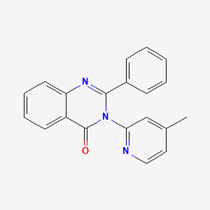 molecular formula C20H15N3O B5554511 3-(4-甲基-2-吡啶基)-2-苯基-4(3H)-喹唑啉酮 