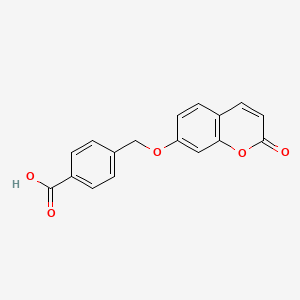 molecular formula C17H12O5 B5554563 4-{[(2-oxo-2H-chromen-7-yl)oxy]methyl}benzoic acid 