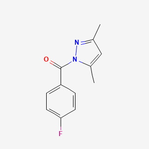 molecular formula C12H11FN2O B5554582 1-(4-fluorobenzoyl)-3,5-dimethyl-1H-pyrazole 
