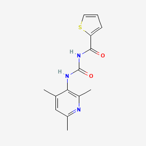 molecular formula C14H15N3O2S B5554592 N-{[(2,4,6-trimethylpyridin-3-yl)amino]carbonyl}thiophene-2-carboxamide 