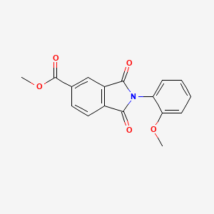 molecular formula C17H13NO5 B5554641 methyl 2-(2-methoxyphenyl)-1,3-dioxo-5-isoindolinecarboxylate 