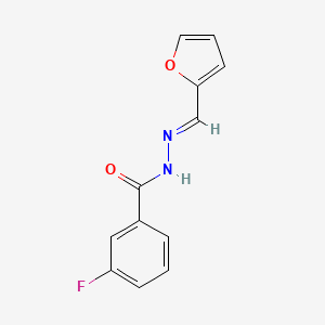 molecular formula C12H9FN2O2 B5554695 3-氟-N'-(2-呋喃甲亚甲基)苯甲酰肼 