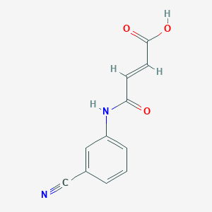 molecular formula C11H8N2O3 B5554702 4-[(3-cyanophenyl)amino]-4-oxo-2-butenoic acid 
