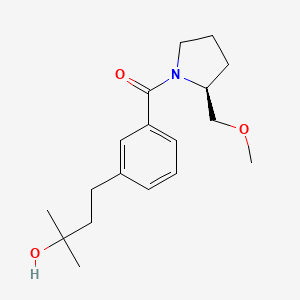 molecular formula C18H27NO3 B5554710 4-(3-{[(2S)-2-(甲氧基甲基)-1-吡咯烷基]羰基}苯基)-2-甲基-2-丁醇 