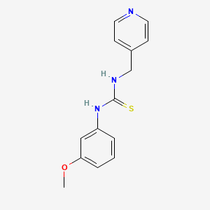 molecular formula C14H15N3OS B5554726 N-(3-methoxyphenyl)-N'-(4-pyridinylmethyl)thiourea 
