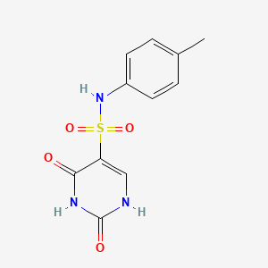 molecular formula C11H11N3O4S B5554733 2-hydroxy-N-(4-methylphenyl)-6-oxo-1,6-dihydro-5-pyrimidinesulfonamide 
