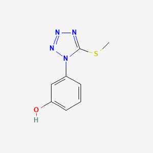 molecular formula C8H8N4OS B5554746 3-[5-(甲硫基)-1H-四唑-1-基]苯酚 CAS No. 94201-88-4