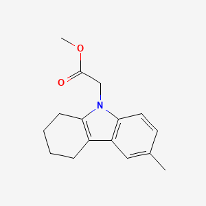 molecular formula C16H19NO2 B5554752 methyl (6-methyl-1,2,3,4-tetrahydro-9H-carbazol-9-yl)acetate CAS No. 352553-27-6