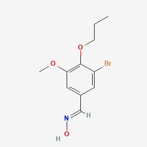molecular formula C11H14BrNO3 B5554793 3-溴-5-甲氧基-4-丙氧基苯甲醛肟 