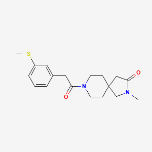 molecular formula C18H24N2O2S B5554810 2-methyl-8-{[3-(methylthio)phenyl]acetyl}-2,8-diazaspiro[4.5]decan-3-one 