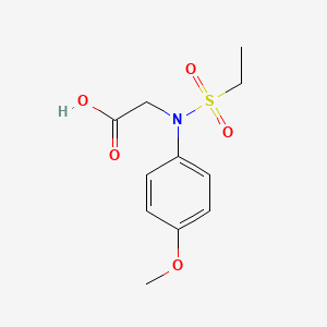 molecular formula C11H15NO5S B5554828 N-(ethylsulfonyl)-N-(4-methoxyphenyl)glycine 