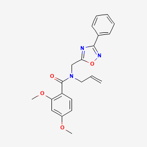 molecular formula C21H21N3O4 B5554843 N-allyl-2,4-dimethoxy-N-[(3-phenyl-1,2,4-oxadiazol-5-yl)methyl]benzamide 