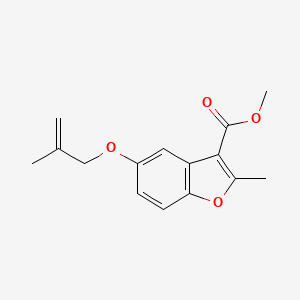 molecular formula C15H16O4 B5554857 2-甲基-5-[(2-甲基-2-丙烯-1-基)氧基]-1-苯并呋喃-3-甲酸甲酯 