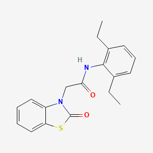 molecular formula C19H20N2O2S B5554862 N-(2,6-二乙基苯基)-2-(2-氧代-1,3-苯并噻唑-3(2H)-基)乙酰胺 