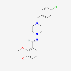 molecular formula C20H24ClN3O2 B5554878 4-(4-chlorobenzyl)-N-(2,3-dimethoxybenzylidene)-1-piperazinamine 