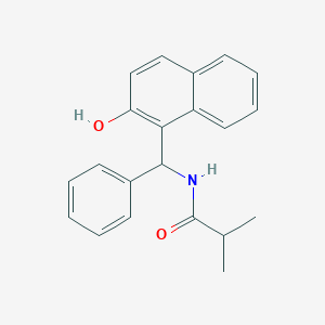 molecular formula C21H21NO2 B5554889 N-[(2-hydroxy-1-naphthyl)(phenyl)methyl]-2-methylpropanamide 