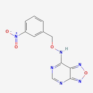 molecular formula C11H8N6O4 B5554897 [1,2,5]氧杂二唑并[3,4-d]嘧啶-7(6H)-酮 O-(3-硝基苄基)肟 