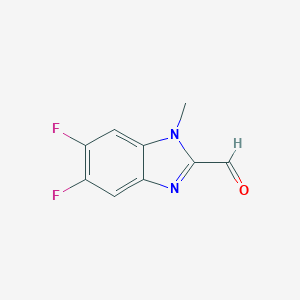 molecular formula C9H6F2N2O B055549 5,6-Difluoro-1-methylbenzimidazole-2-carbaldehyde CAS No. 118469-25-3