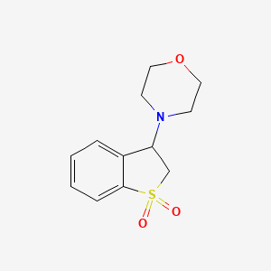 molecular formula C12H15NO3S B5554928 4-(1,1-dioxido-2,3-dihydro-1-benzothien-3-yl)morpholine 
