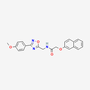 molecular formula C22H19N3O4 B5554949 N-{[3-(4-methoxyphenyl)-1,2,4-oxadiazol-5-yl]methyl}-2-(2-naphthyloxy)acetamide CAS No. 887694-85-1