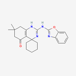 molecular formula C22H26N4O2 B5554968 2'-(1,3-苯并恶唑-2-基氨基)-7',7'-二甲基-7',8'-二氢-1'H-螺[环己烷-1,4'-喹唑啉]-5'(6'H)-酮 